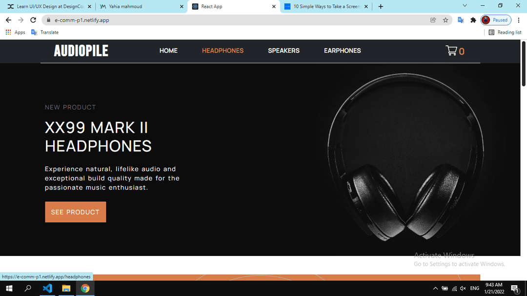 Audiophile E-commerce Website